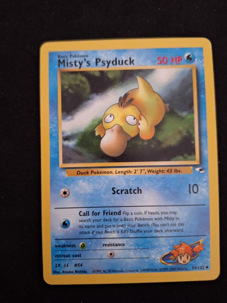 Misty's psyduck - gym heroes - vintage pokemon, Ophalen of Verzenden