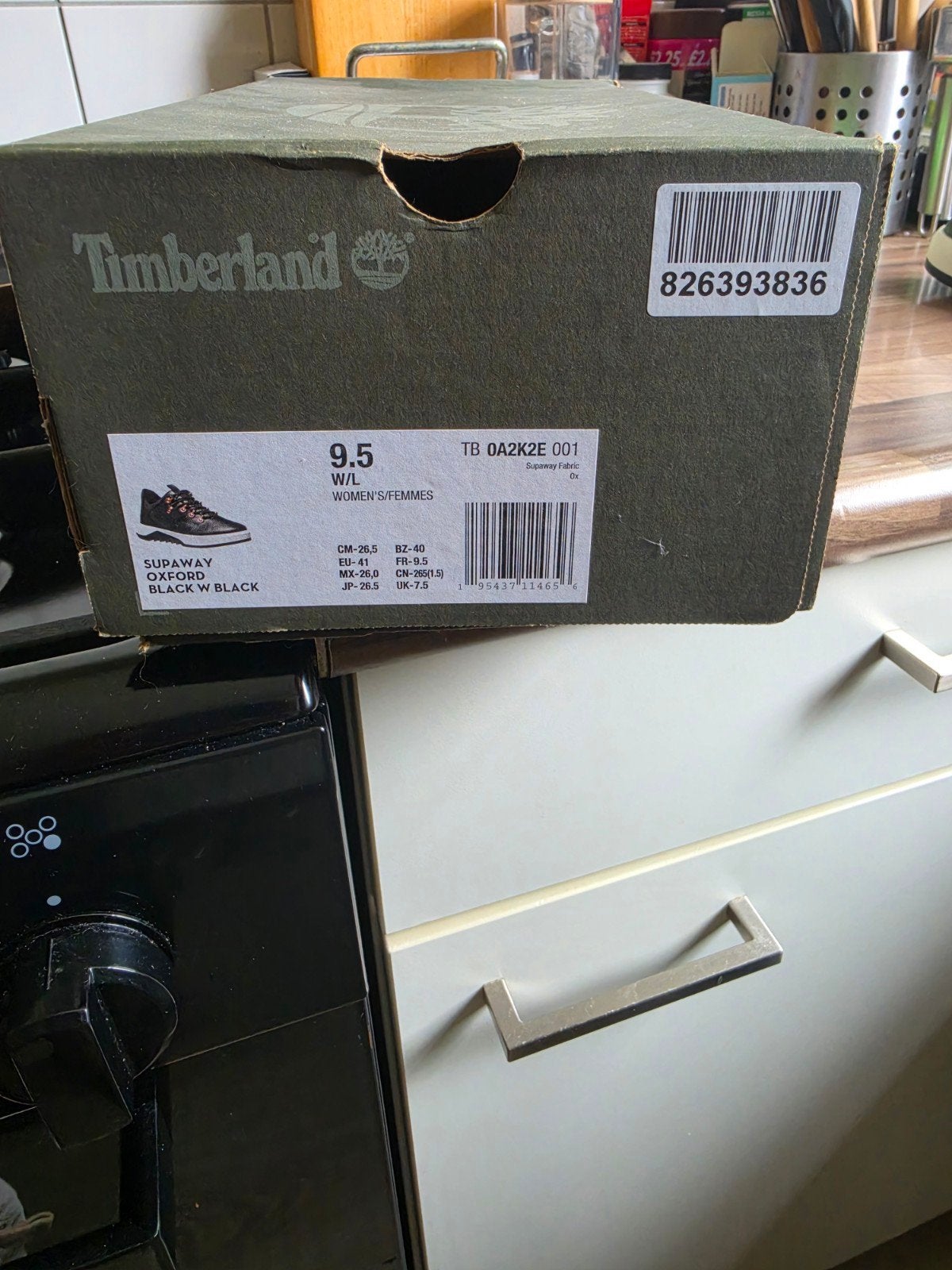 Timberland Supaway Oxford Black, Zwart, Nieuw, Ophalen of Verzenden, Sneakers of Gympen