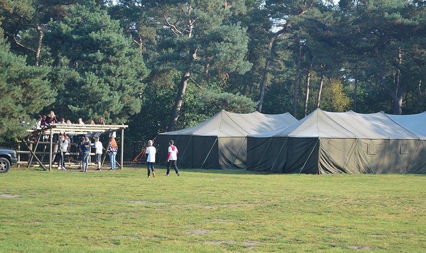 Grote Legertenten voor Groepen en Evenementen, Caravans en Kamperen, Tenten, Ophalen, Gebruikt, Meer dan 6