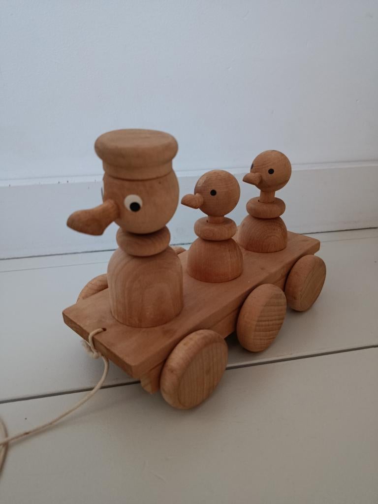 Houten speelgoed | Vintage houten trekeend eendjes, Kinderen en Baby's, Speelgoed | Houten speelgoed, Ophalen of Verzenden, Gebruikt