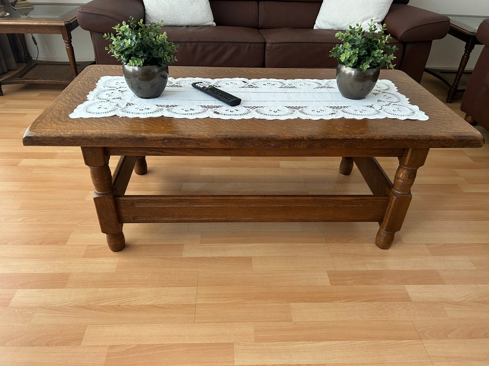 Mooie kloostertafel antiek, Huis en Inrichting, Tafels | Salontafels, Ophalen, Zo goed als nieuw, Rechthoekig, 50 tot 100 cm