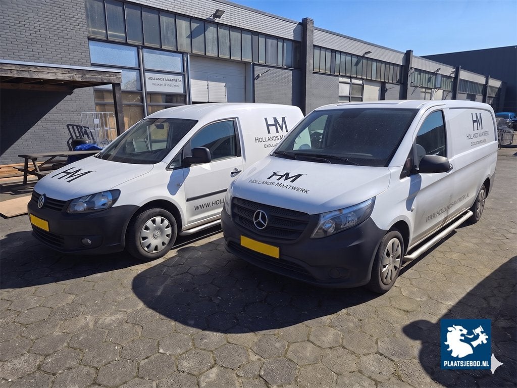FAILLISSEMENTSVEILING Volkswagen Caddy + Mercedes Vito, 74 pk, 4 cilinders, Volkswagen, Origineel Nederlands