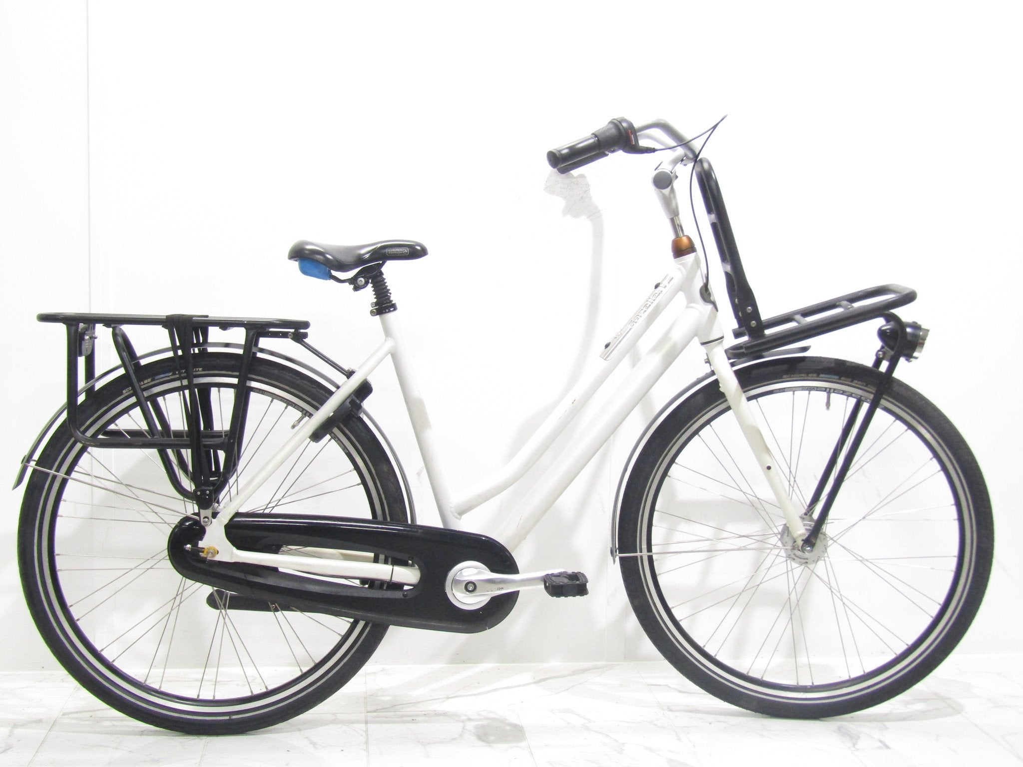 Gazelle Puur nl wit dames 54cm 28inch, 53 tot 56 cm, Gebruikt, Gazelle, Versnellingen