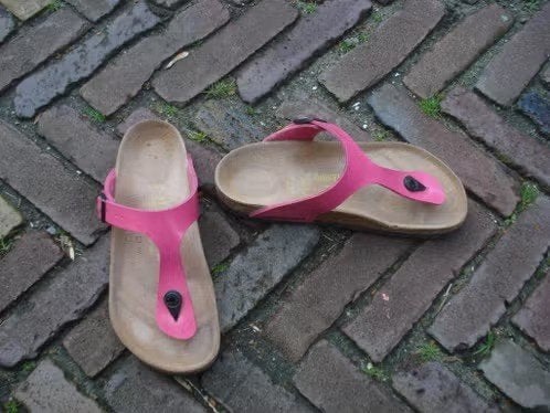 BIRKENSTOCK GIZEH ROZE 37 NU GRATIS VERZENDING PER POST, Slippers, Verzenden, Zo goed als nieuw, Roze