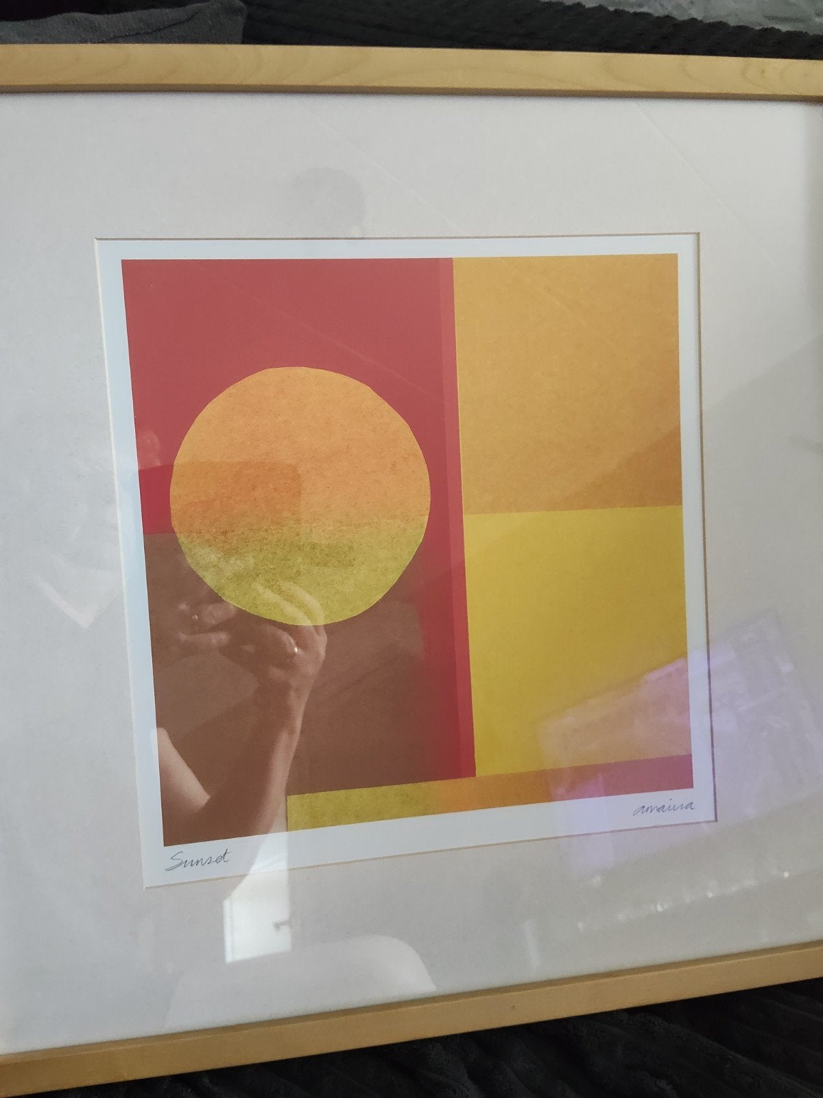 Ikea 'Sunset' print van Amaira, 47x47 cm, Ophalen, Abstract