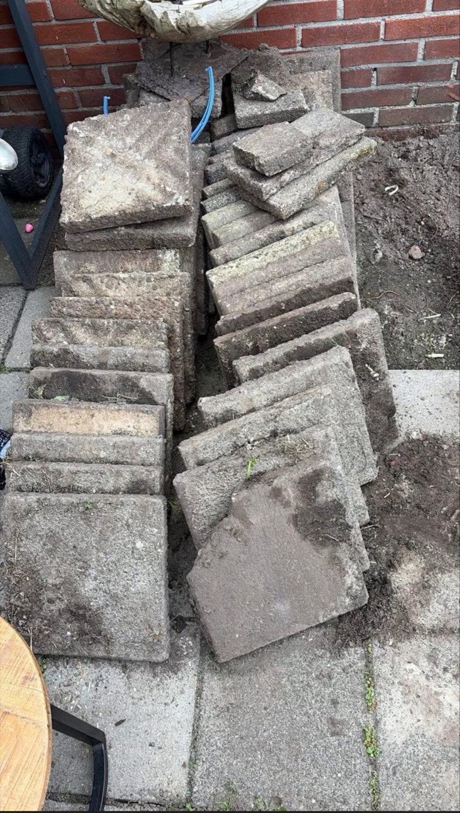 30x30 stoeptegels gratis afhalen, Ophalen, Gebruikt, 10 m² of meer, Beton