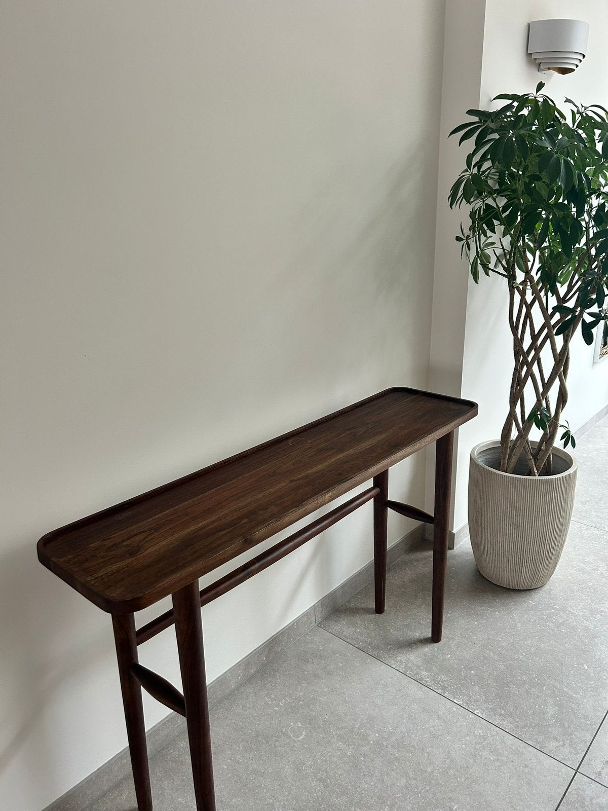 Luxe Donkerhouten Sidetable 125x30x75 cm, Huis en Inrichting, Tafels | Sidetables, Ophalen of Verzenden, 25 tot 50 cm, Rechthoekig