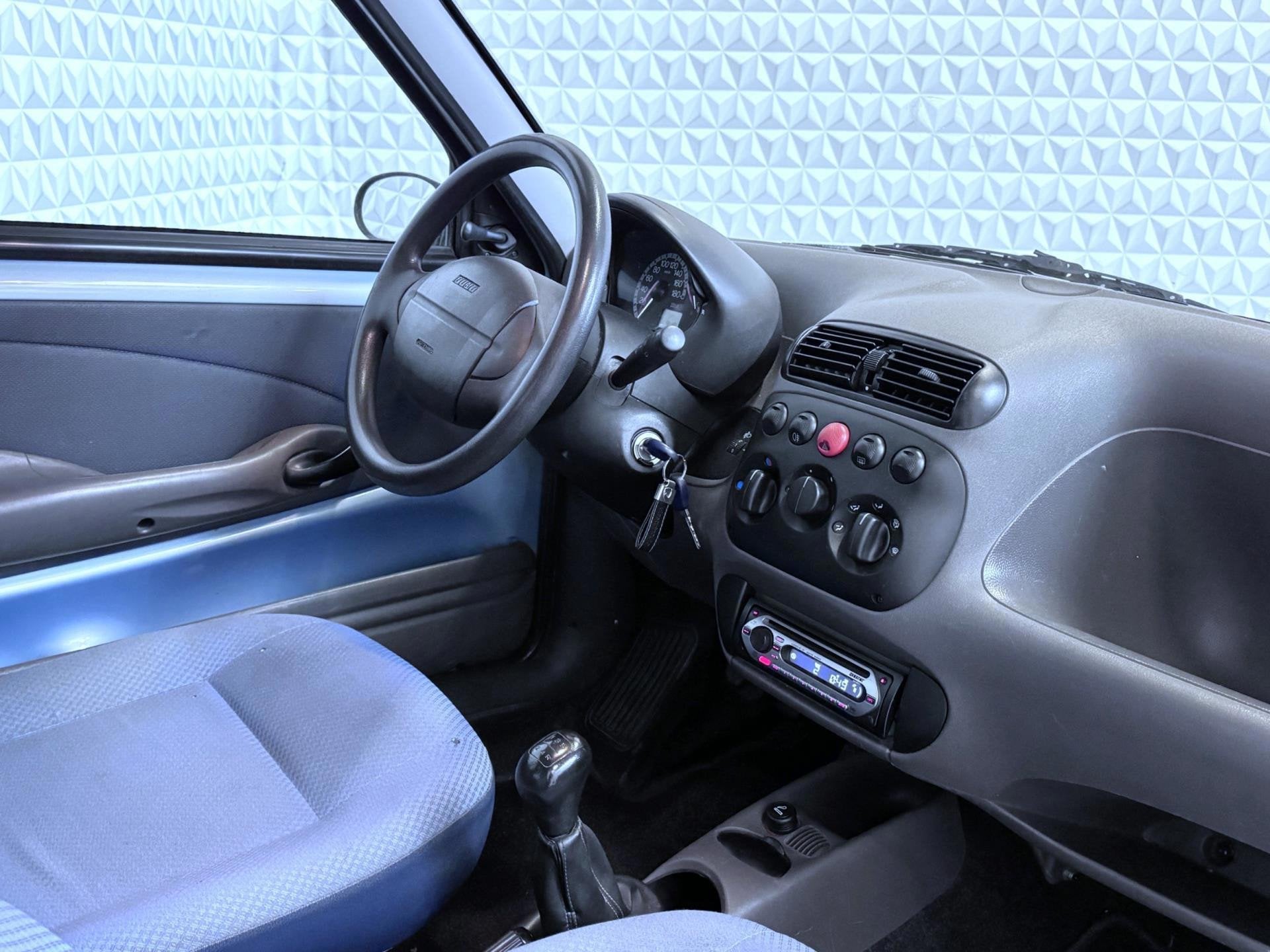 Fiat Seicento 1.1 S met APK tot 09-09-2027 * ZUINIG * (2001), Auto's, Voorwielaandrijving, Blauw, Origineel Nederlands, Handgeschakeld