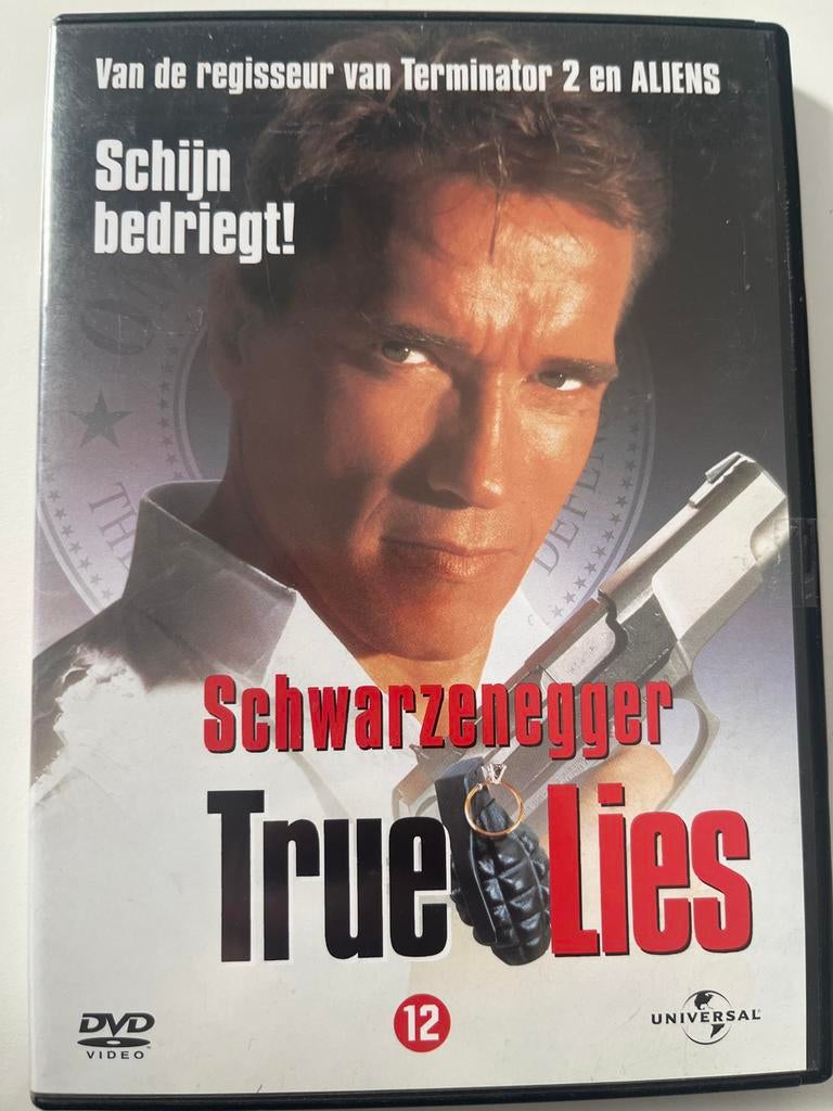 True Lies DVD - Actiethriller met Arnold Schwarzenegger, Vanaf 12 jaar, Ophalen of Verzenden, Zo goed als nieuw, Actiethriller