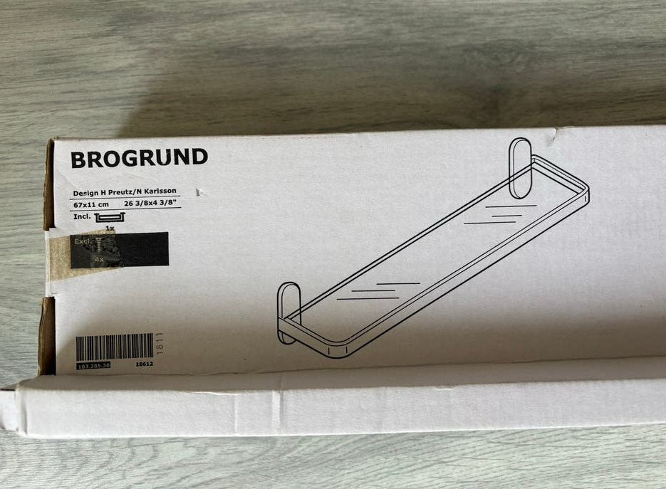 IKEA BROGRUND glass shelf  67x11 cm - Nieuw in doos, Ophalen, Overige typen, Nieuw, 50 tot 100 cm