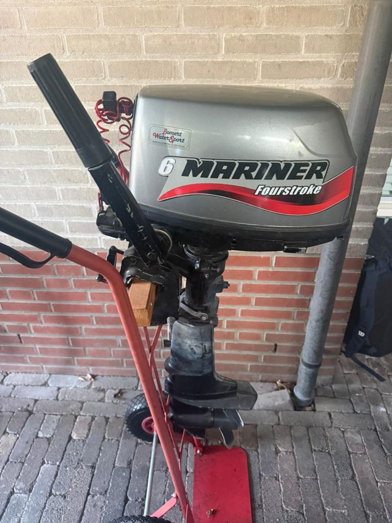 Mariner buitenboordmotor 6 pk 4 tak, Ophalen, Gebruikt, 5 tot 10 pk, Buitenboordmotor
