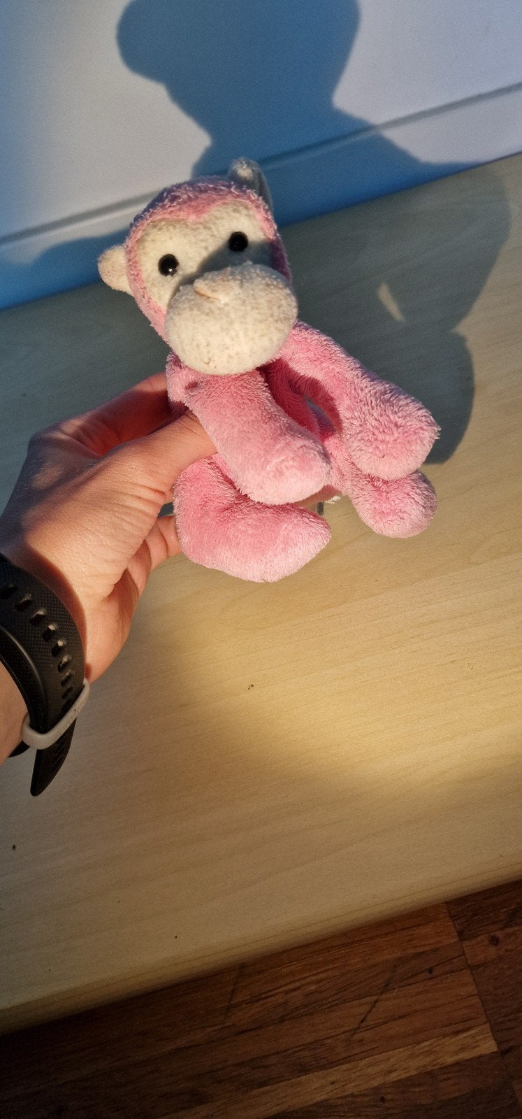 Roze aap knuffel - Zo goed als nieuw, Ophalen of Verzenden