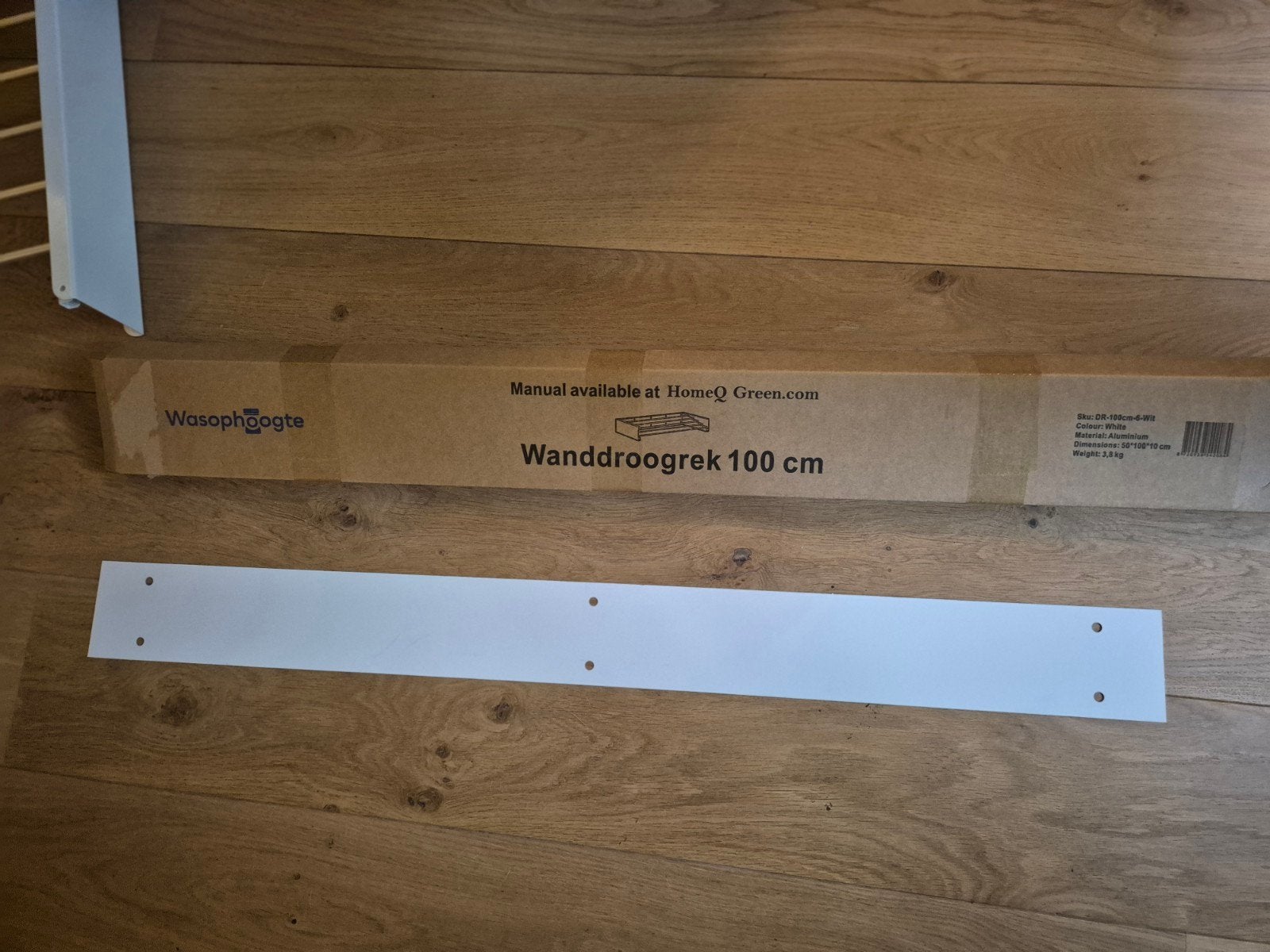 Wanddroogrek 100 cm, Ophalen of Verzenden, Nieuw, Wasrek