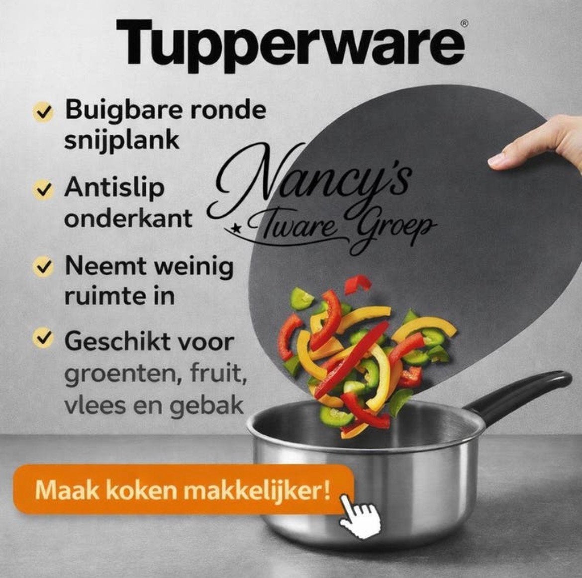Flexibele Snijplank Rond (mes niet inbegrepen), Ophalen, Nieuw, Overige typen