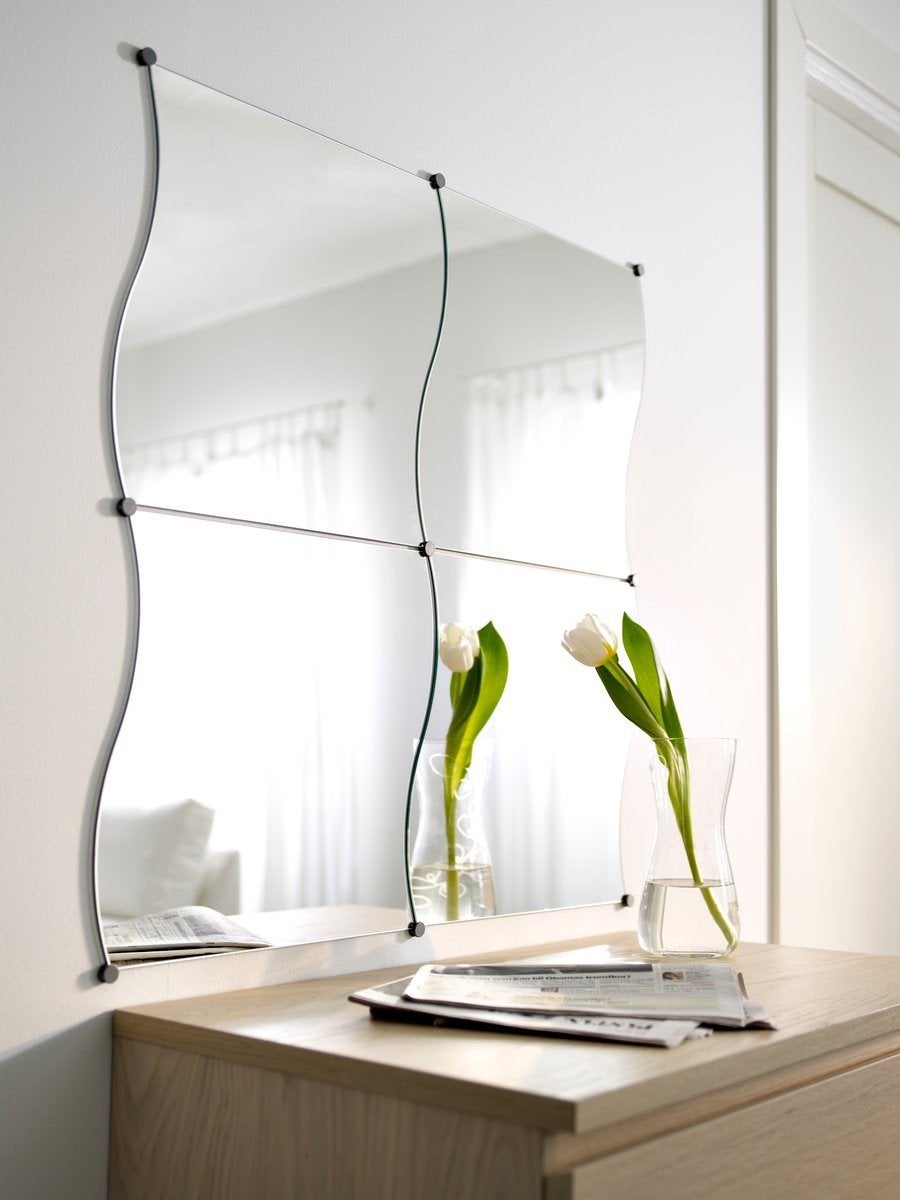 Ikea Krabb spiegel - set van 4 golvende spiegels, Ophalen, Minder dan 50 cm, Nieuw, Minder dan 100 cm