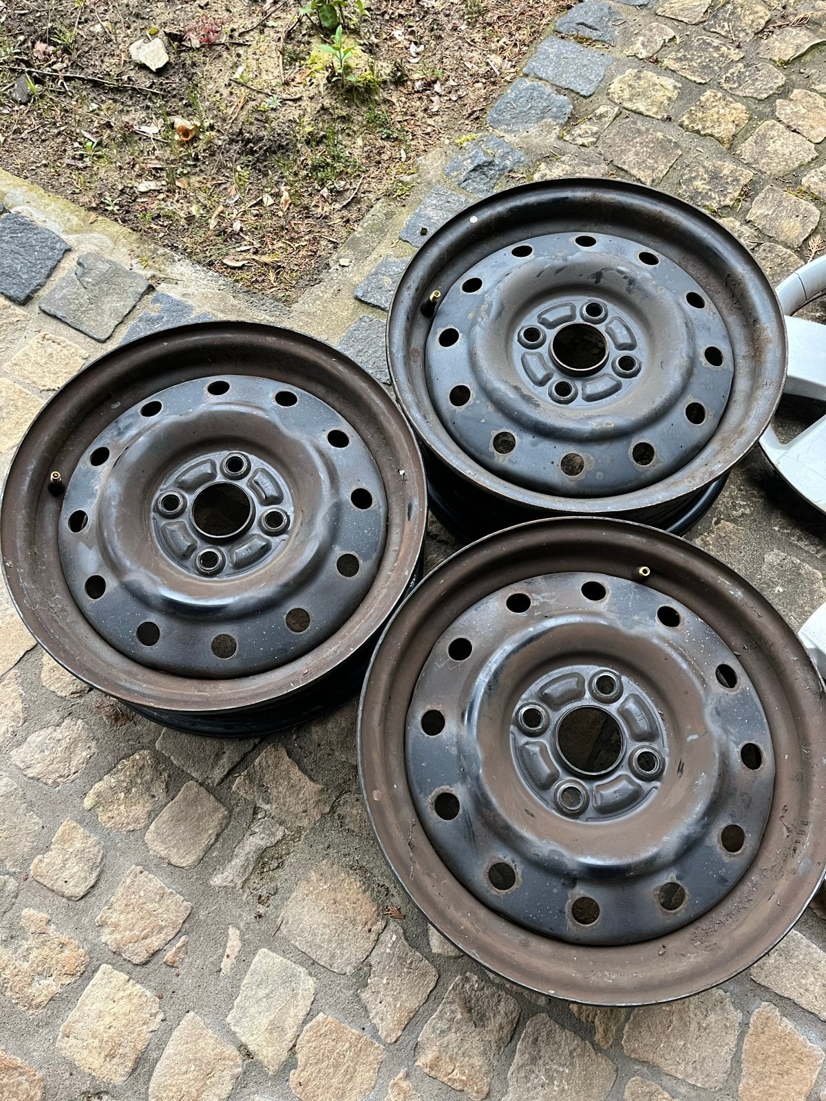3 originele stalen velgen Daihatsu Sirion 2005 (14 inch), Ophalen of Verzenden, Gebruikt