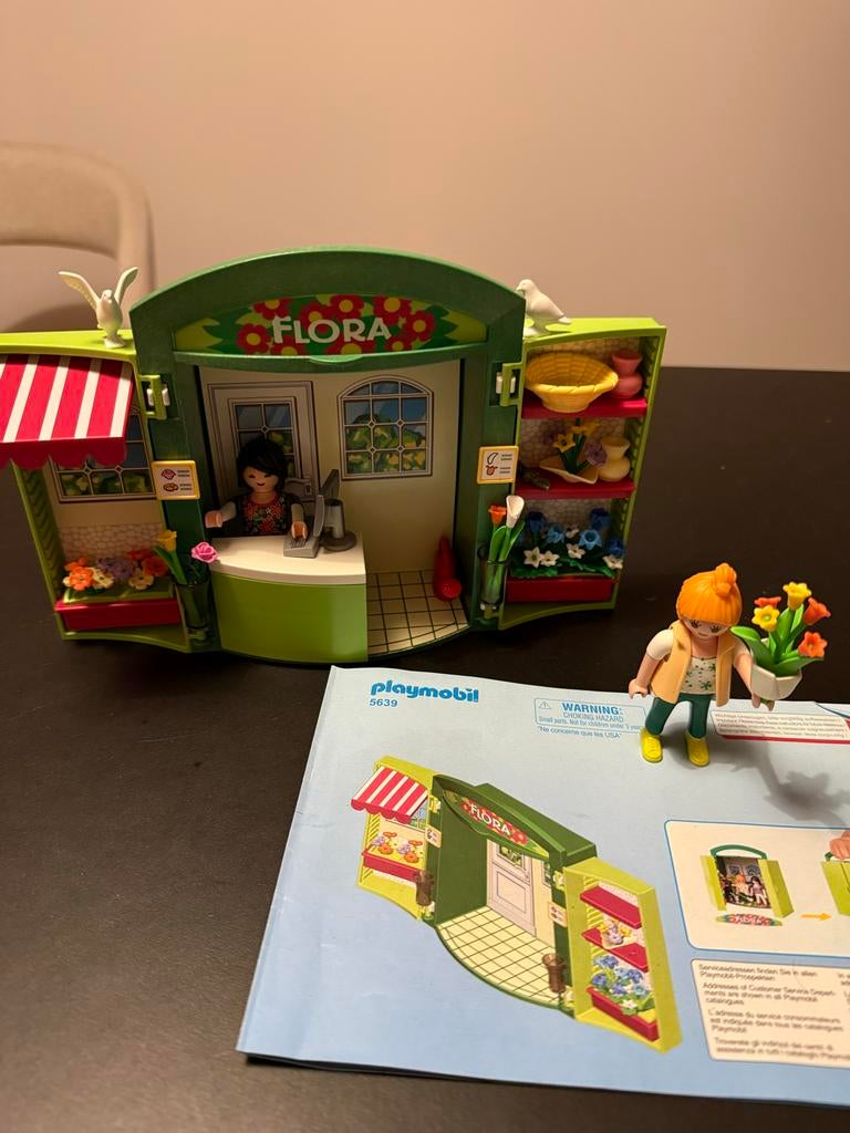 Playmobil 5639 Flora Bloemenwinkel - Draagbaar Speelset, Ophalen of Verzenden, Gebruikt, Jongen of Meisje