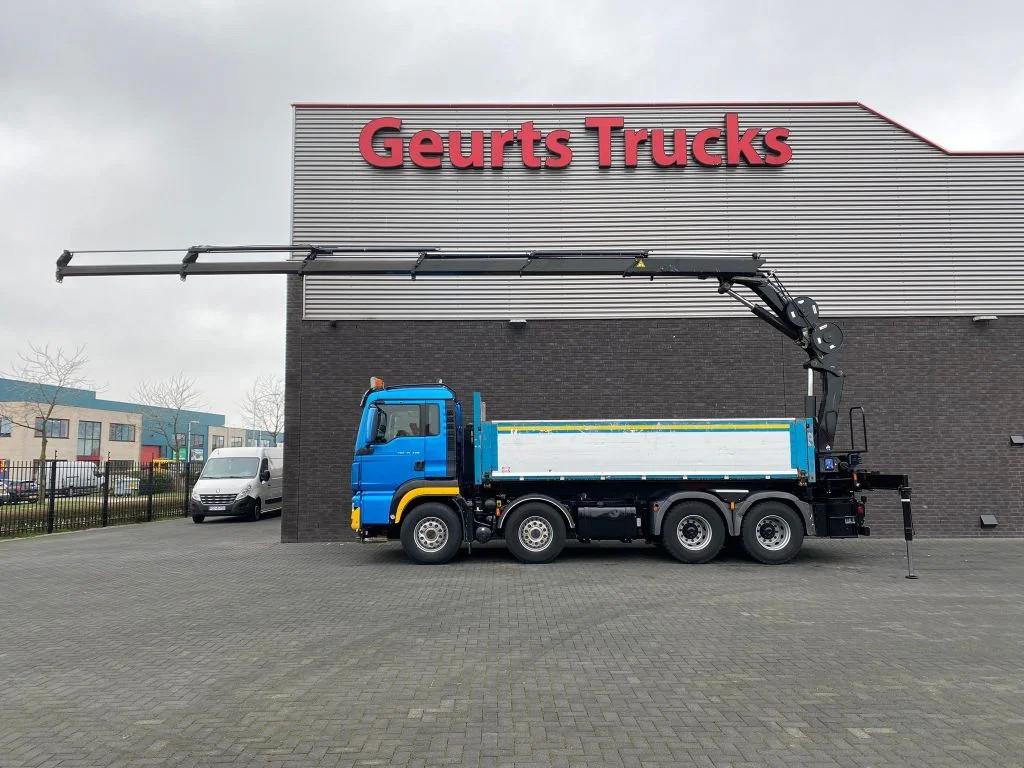 MAN TGS 35.480 8X4 KIPPER/TIPPER + HMF 2620-K5 KRAAN/KRAN/CR, Auto's, Vrachtwagens, Automaat, Achterwielaandrijving, Euro 6, Blauw