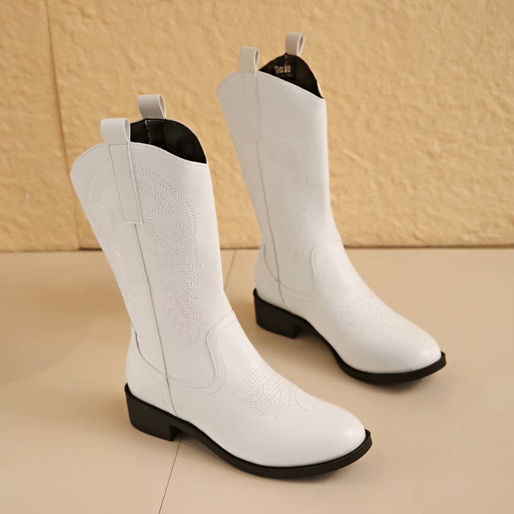 Witte lage dames cowboy laarzen, Verzenden, Nieuw, Wit, Lage of Enkellaarzen