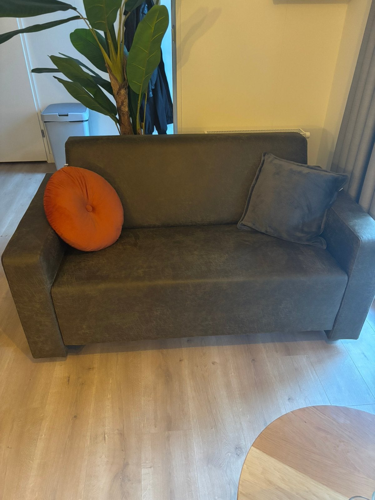 Tweezitter hufterproof olijfgroen, Ophalen, Minder dan 75 cm, 150 tot 200 cm, Tweepersoons