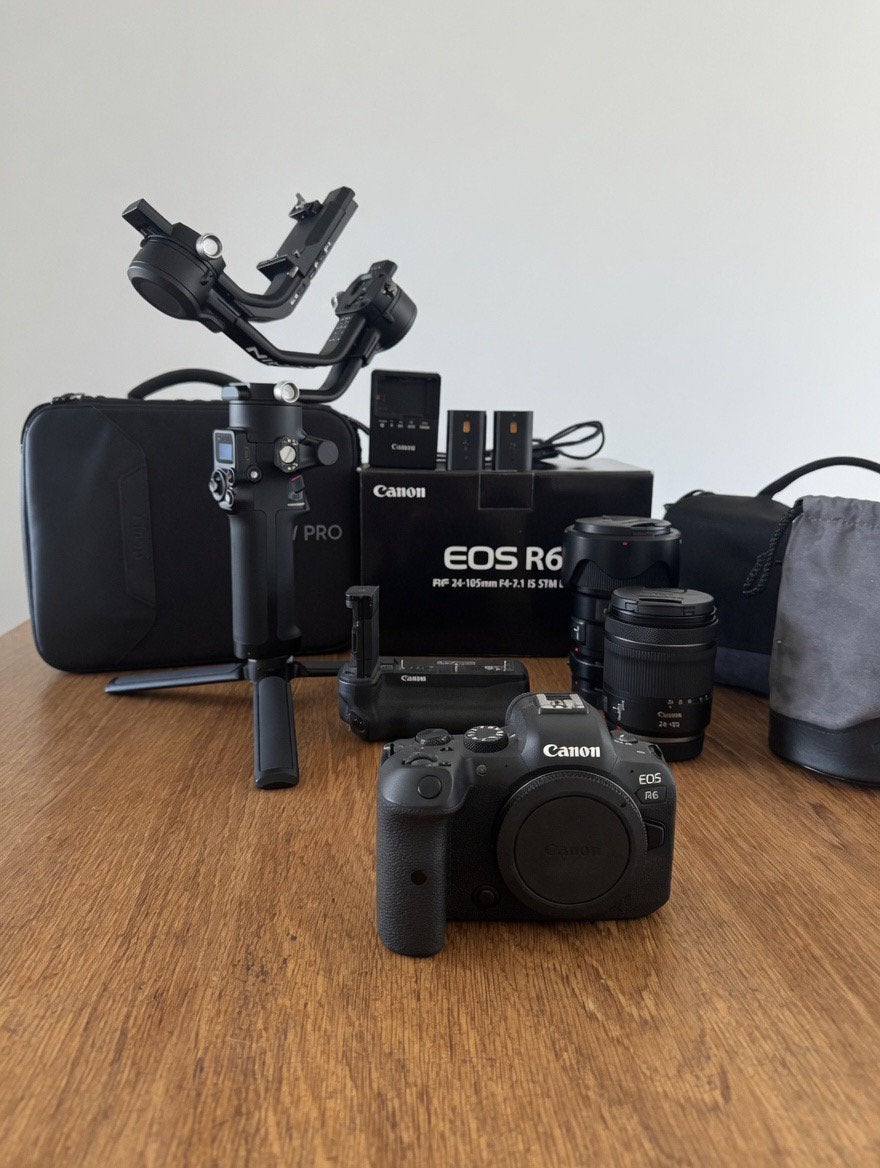 Canon EOS R6 + 2 lenzen + DJI Ronin RS2 Pro | 9391 shutter, Canon, 20x of meer, Ophalen of Verzenden, Zo goed als nieuw