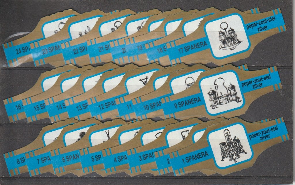 reeks 357  peper en zout 1-24   sigarenbanden, Verzamelen, Ophalen of Verzenden, Zo goed als nieuw, Sigarenbandjes