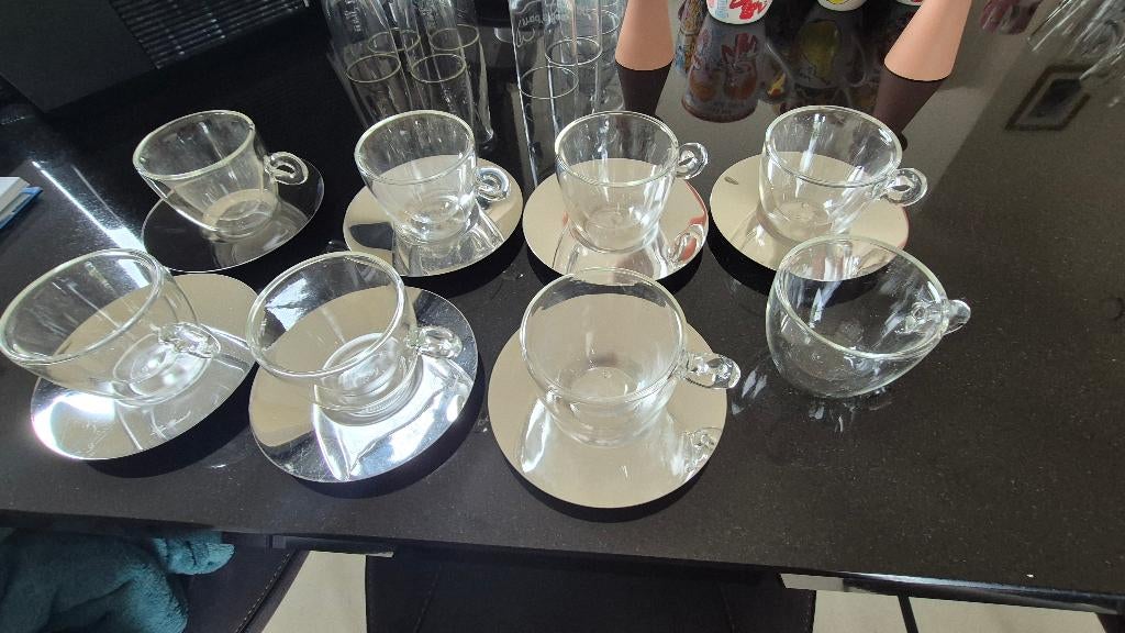 Luigi Bormioli  Cappuccinokopjes, Gebruikt, Ophalen of Verzenden, Glas, Overige stijlen