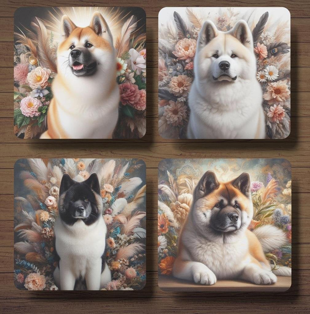 Akita Barok stijl onderzetters met houder, Ophalen of Verzenden, Zo goed als nieuw