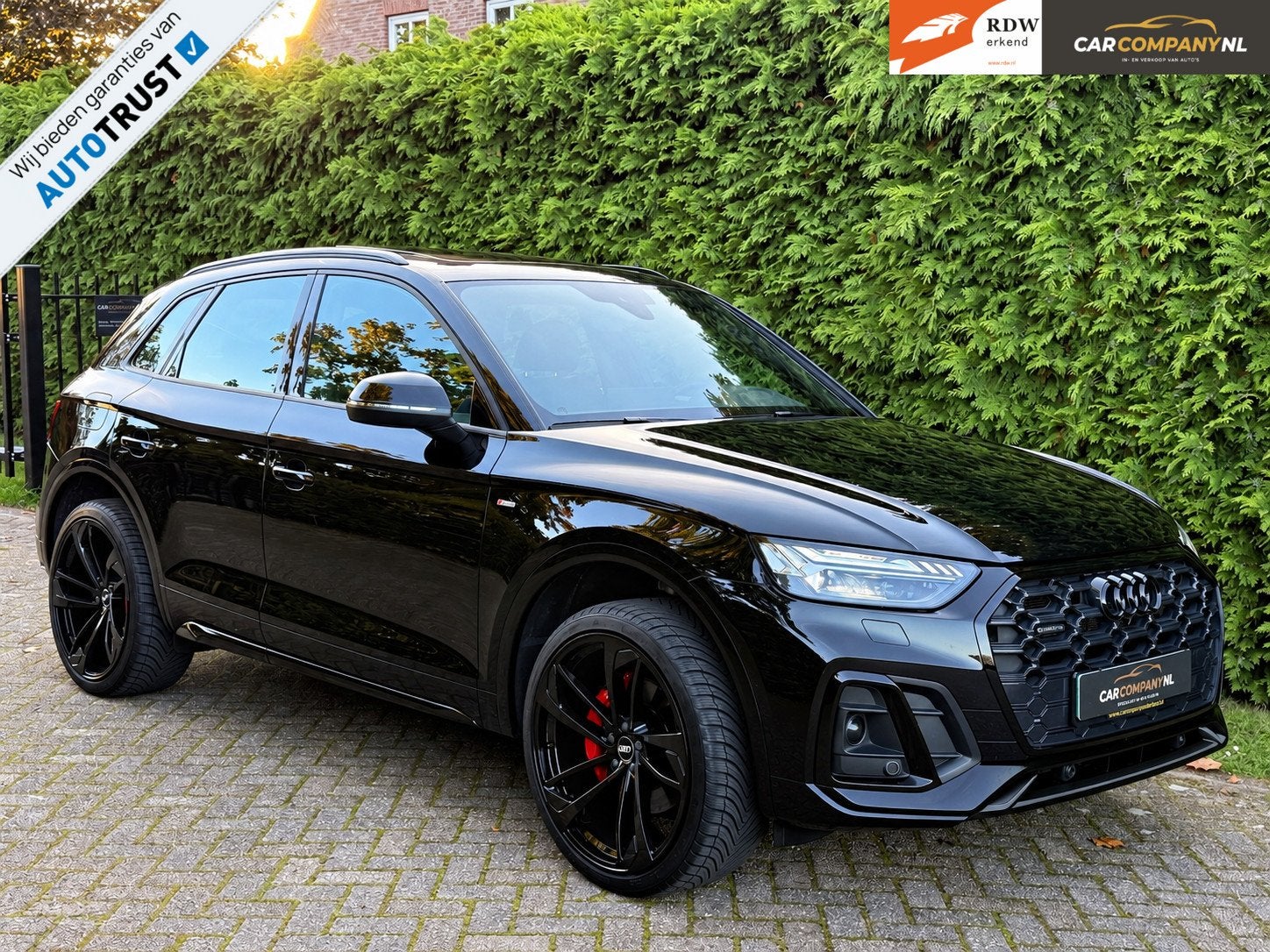 Audi Q5 55 TFSIe |SLINE|Black edit.|Panodak|Quattro, Automaat, Dealer onderhouden, Gebruikt, Zwart