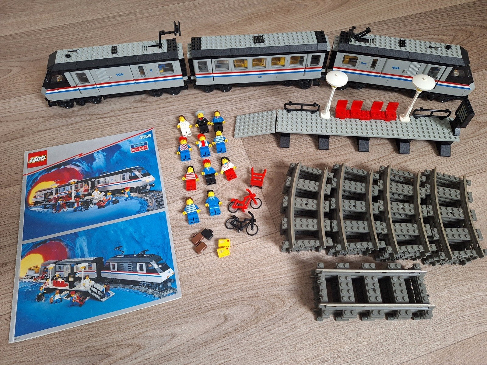 Lego set 4558 Metroliner 9V trein, Lego, Ophalen of Verzenden, Complete set, Inclusief instructies
