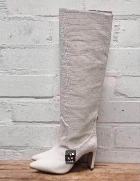 JOSH V - Mooie offwhite laarzen maat 36 - Nieuw €200 - JOSHV, Hoge laarzen, Wit, Nieuw, Ophalen of Verzenden