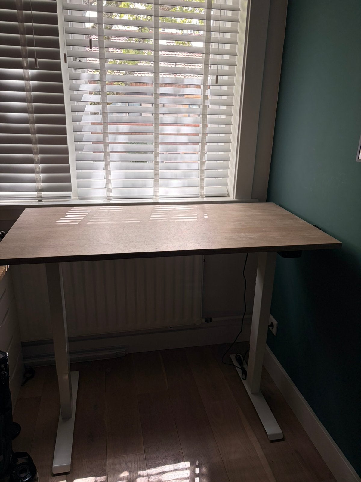 Zit-sta bureau (eiken) pro - DPJ workspace - 120x60 cm, Huis en Inrichting, Bureaus, Ophalen, Zo goed als nieuw