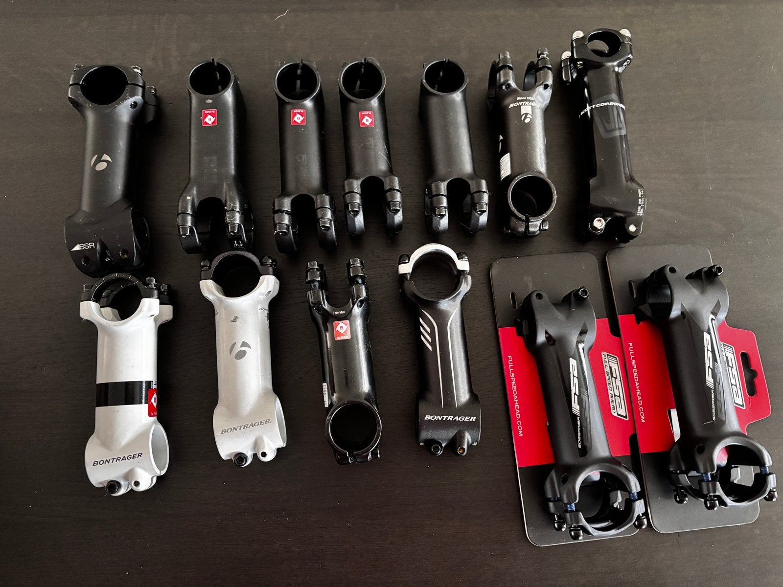 Diverse fietsstuurpennen - Bontrager, FSA, Scott, Promax, Fietsen en Brommers, Gebruikt, Stuur, Ophalen of Verzenden, Aluminium