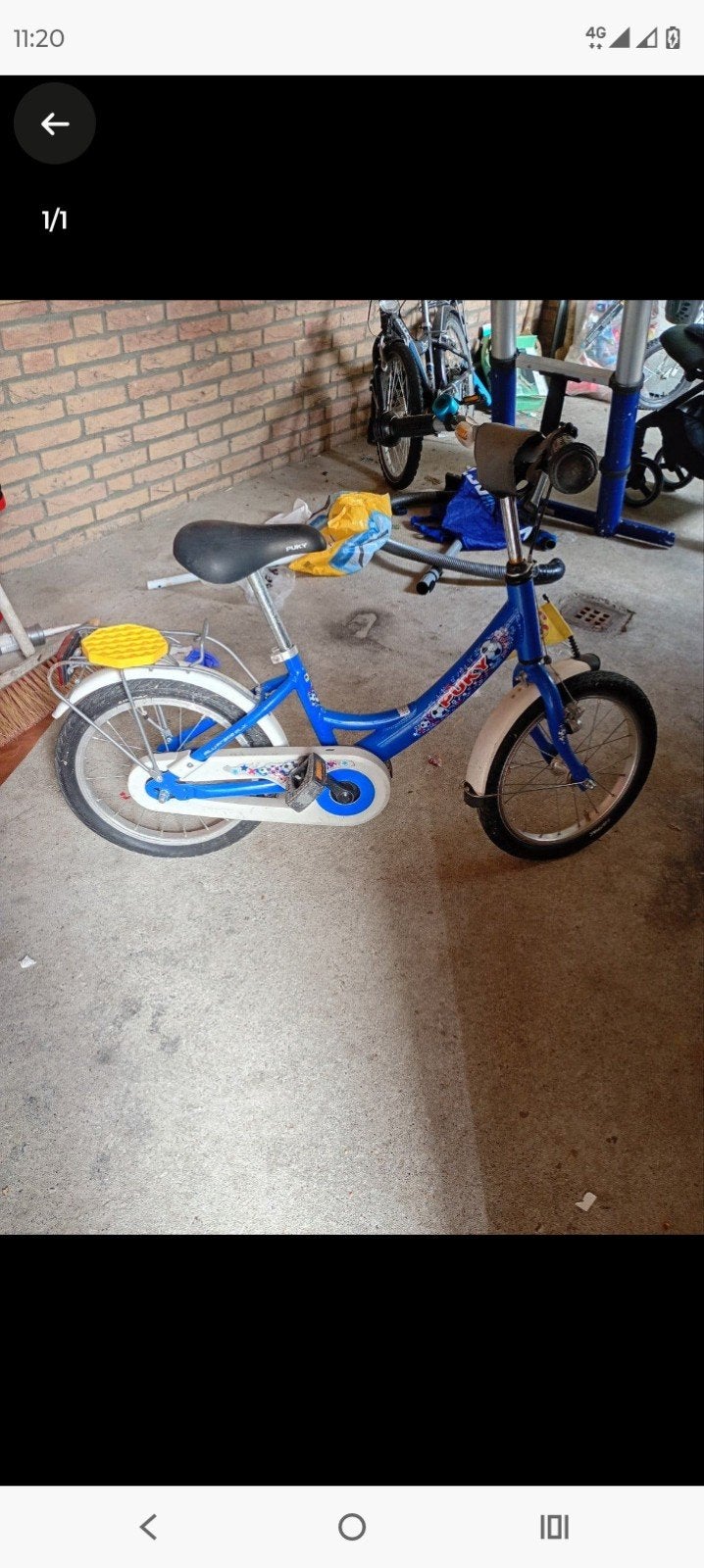 Puky kinderfiets - Blauw, Ophalen, Terugtraprem, Puky, 16 tot 20 inch