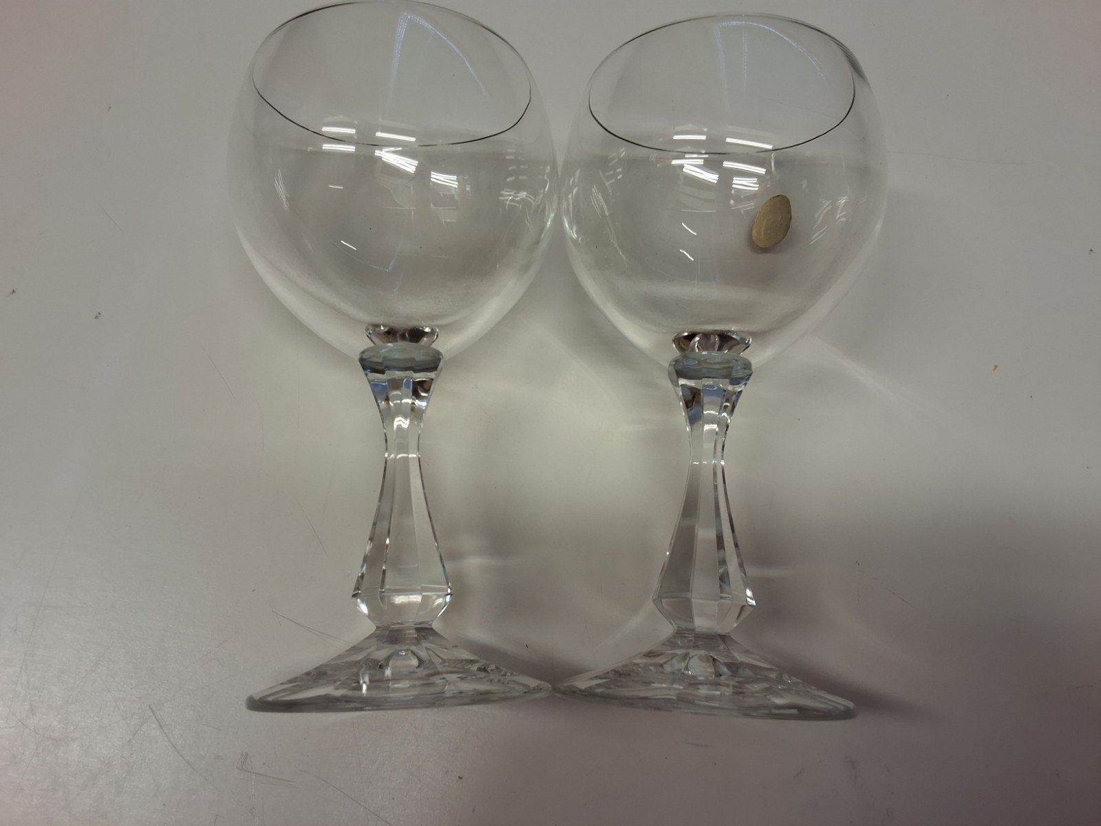 2 Kristallen Wijnglazen 18cm Hoog - Echt Bleikristall, Antiek en Kunst, Ophalen of Verzenden