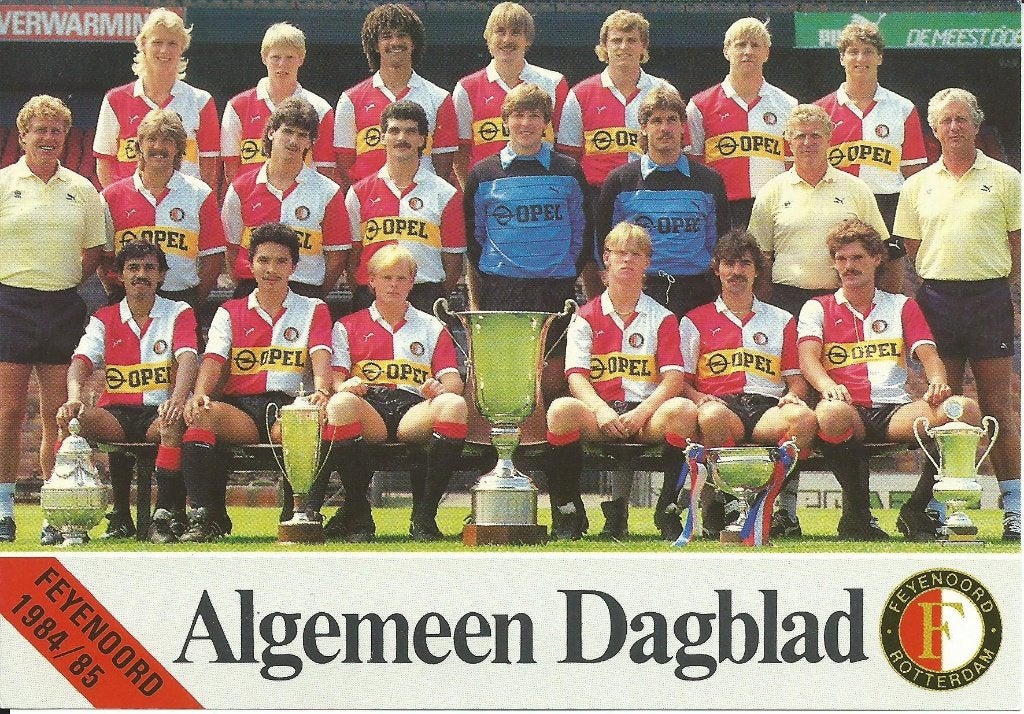 1984-1985 fotokaart Algemeen Dagblad Feyenoord, Verzamelen, Verzenden, Zo goed als nieuw, Feyenoord, Spelerskaart