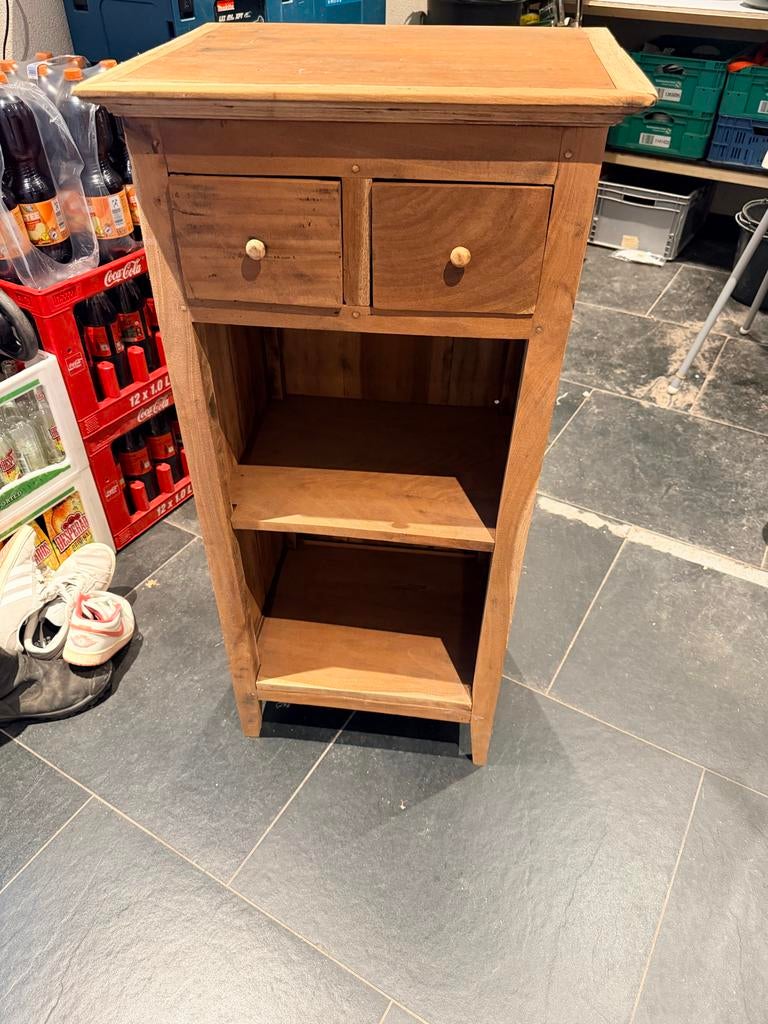 Houten Kastje met Lades en Open Vakken, Ophalen, Gebruikt