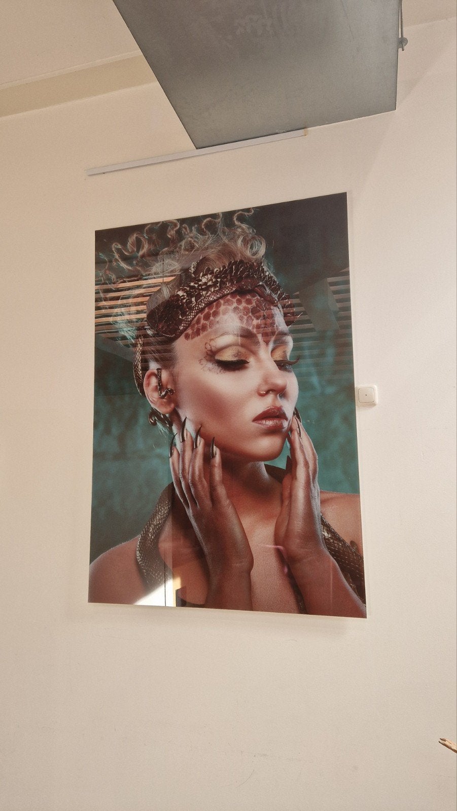Glasschilderij, Huis en Inrichting, Ophalen, Zo goed als nieuw, 100 tot 125 cm, Schilderij