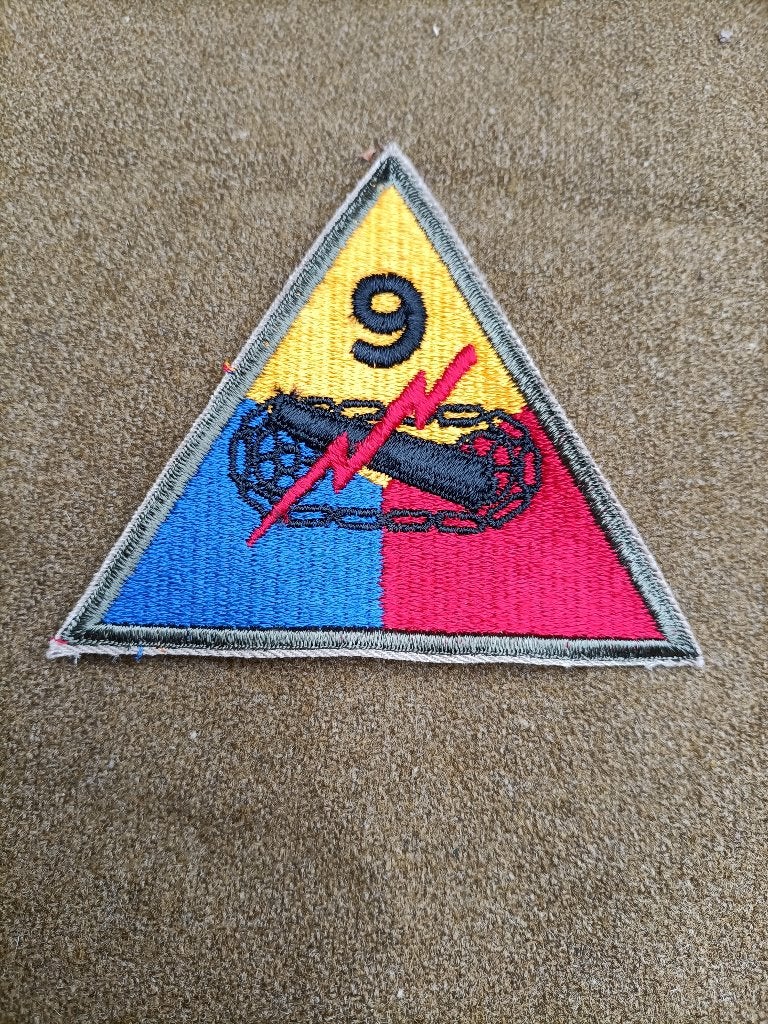 US 9th Armored division patch, Verzenden, Landmacht, Amerika, Embleem of Badge