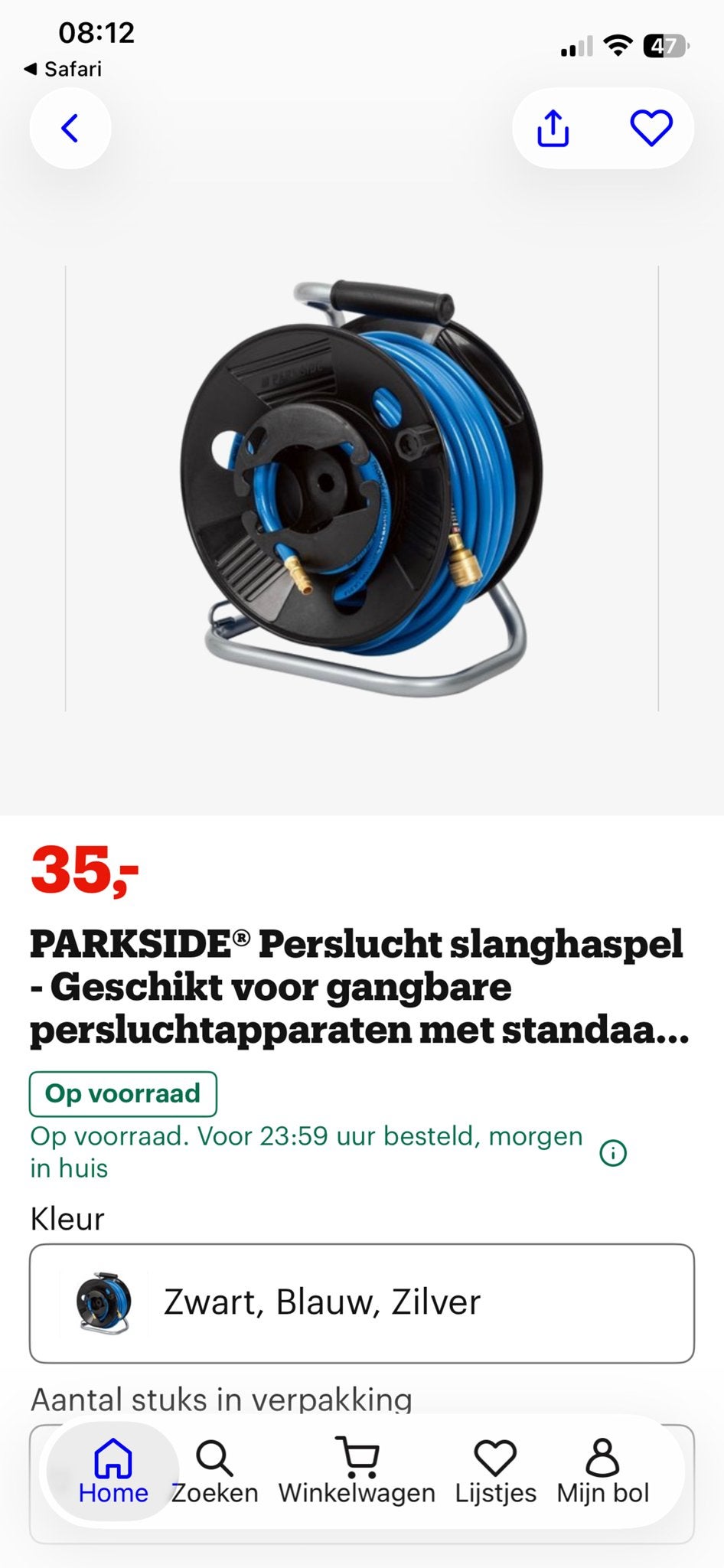 PARKSIDE Perslucht slanghaspel - Nieuw en ongebruikt, Doe-het-zelf en Verbouw, Compressors, Ophalen of Verzenden, Nieuw
