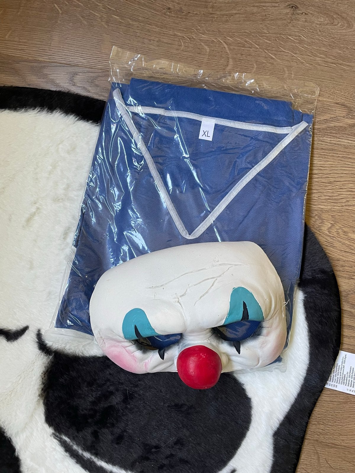Dokter Halloween Clown Kostuum XL met Masker, Ophalen of Verzenden, Nieuw, Pak of Jurk