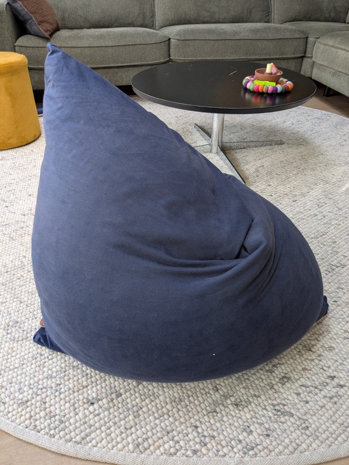 Terapy zitzak Elly donkerblauw, Huis en Inrichting, Ophalen, Zo goed als nieuw, Blauw, Zitzak