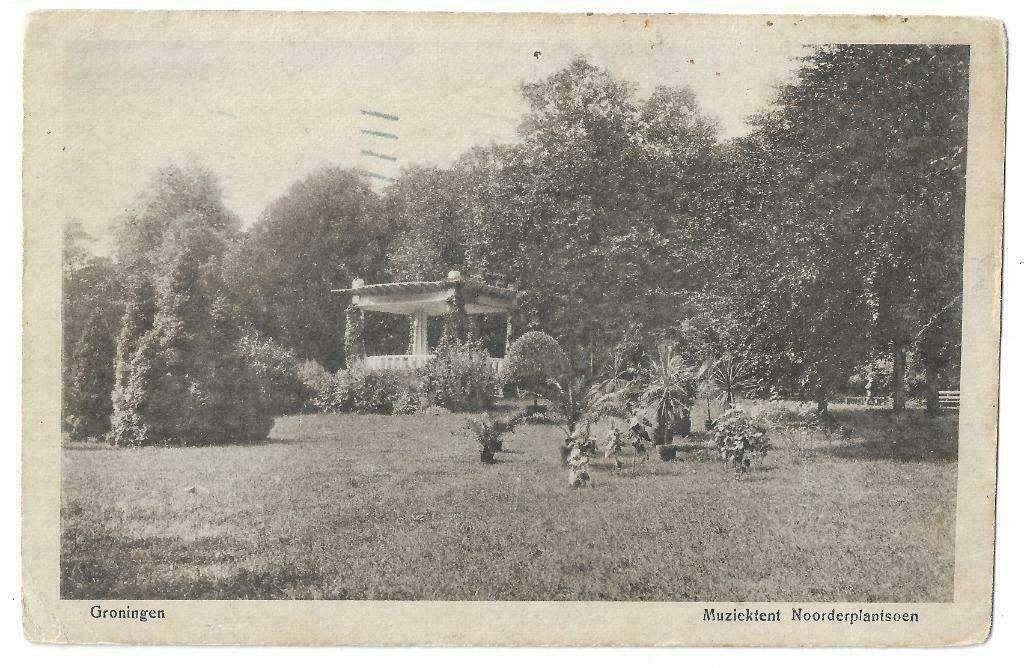 AK Groningen - Muziektent Noorderplantsoen, Ophalen of Verzenden, Voor 1920, Gelopen, Groningen