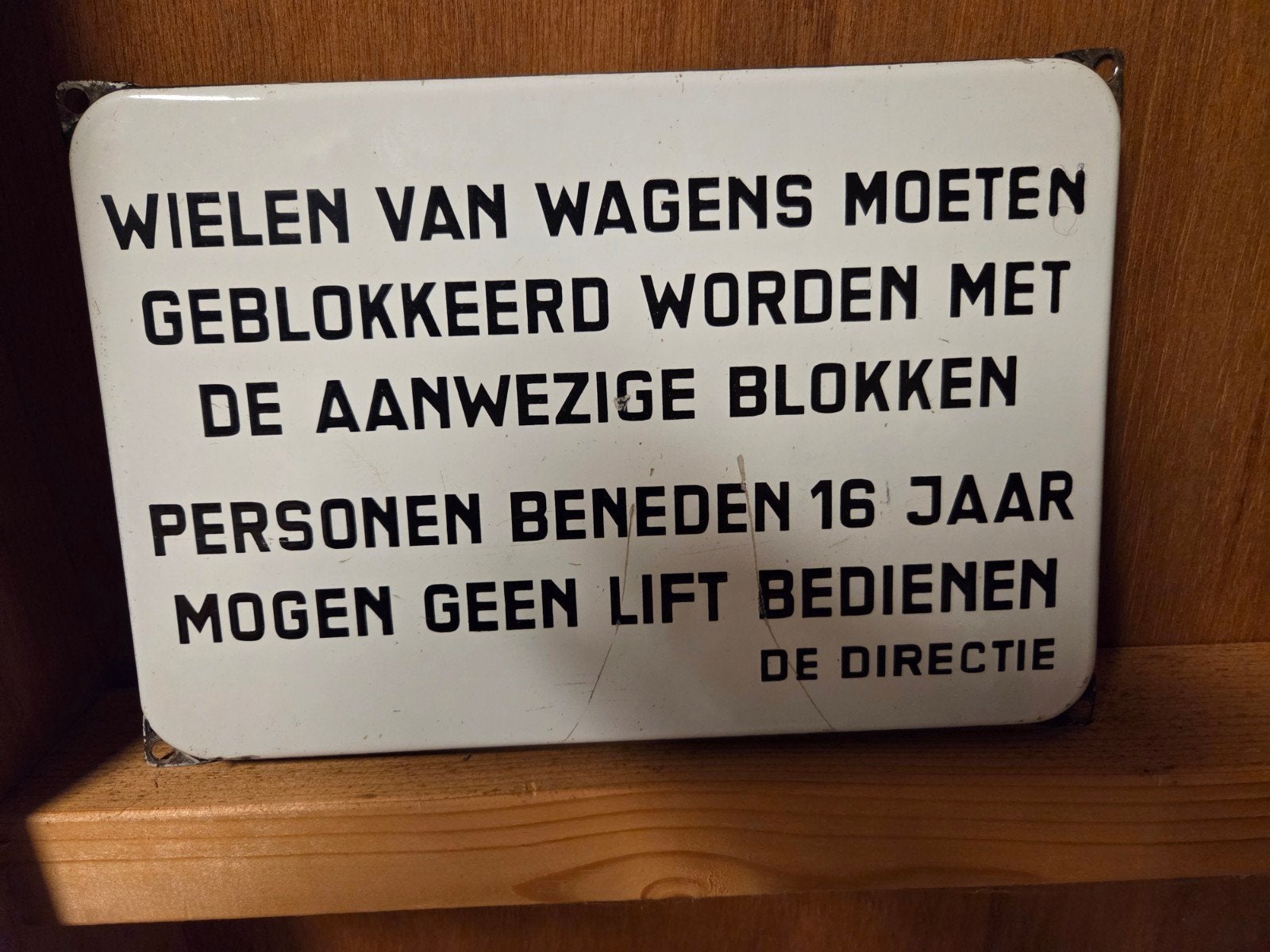 mooi emaille bordje, Ophalen of Verzenden