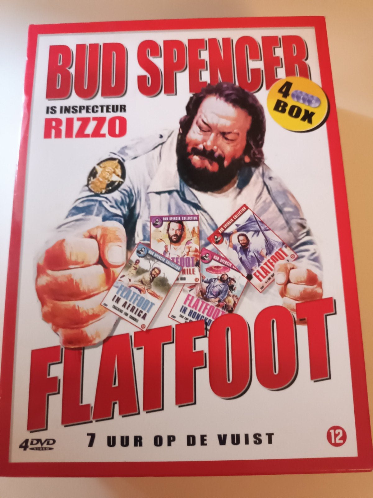 4-Dvd box Bud Spencer Flatfoot, Alle leeftijden, Verzenden, Zo goed als nieuw, Actiekomedie