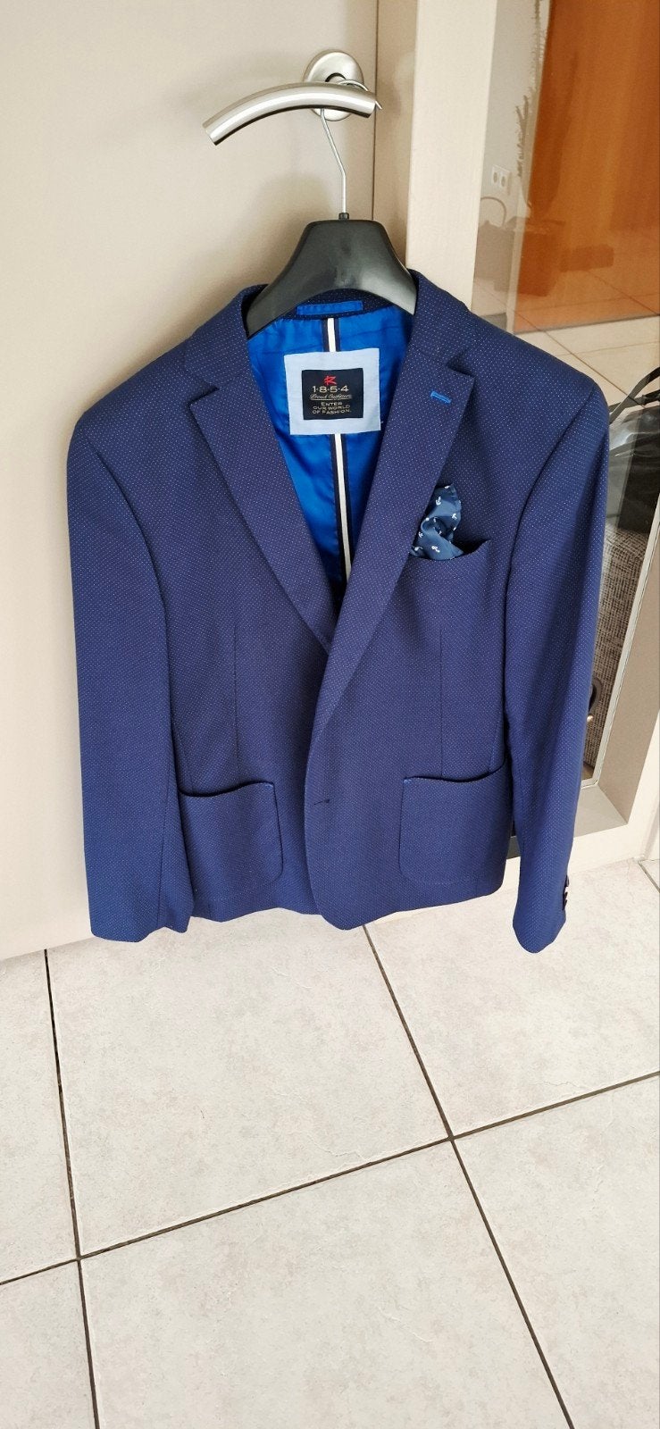Heren colbert  maat 106/54, Kleding | Heren, Kostuums en Colberts, Ophalen of Verzenden, Zo goed als nieuw, Maat 52/54 (L), Blauw