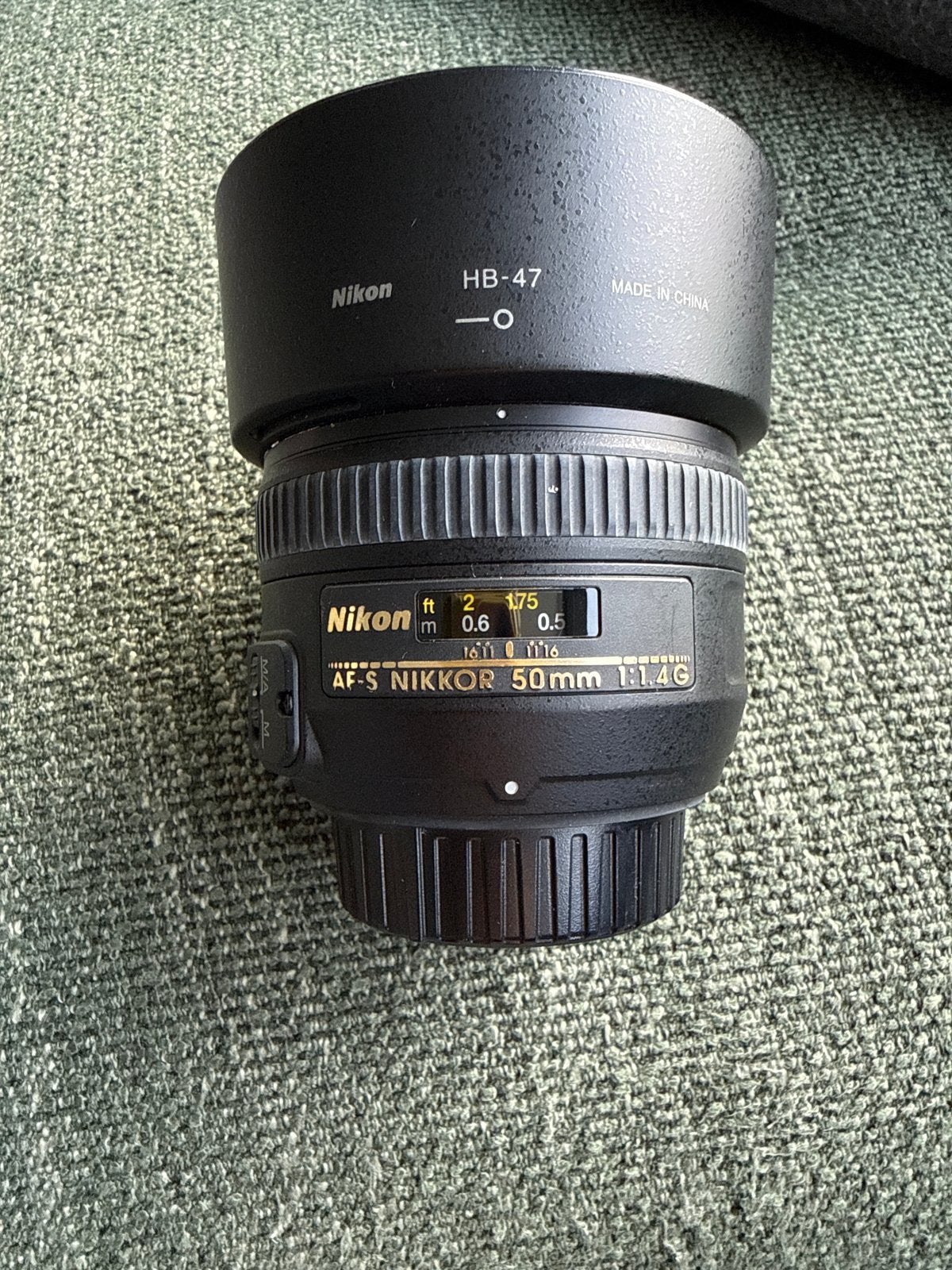 Nikon AF-S NIKKOR 50mm 1:1.4G lens met zonnekap, Audio, Tv en Foto, Autofocus, Nikon, Ophalen of Verzenden, Zo goed als nieuw