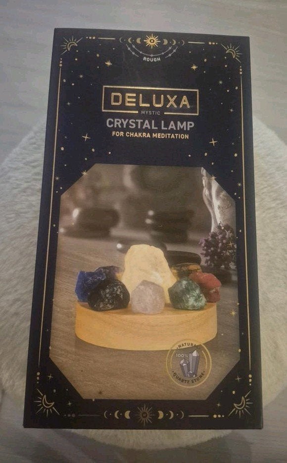 Crystal lamp for chakra meditation, Ophalen of Verzenden