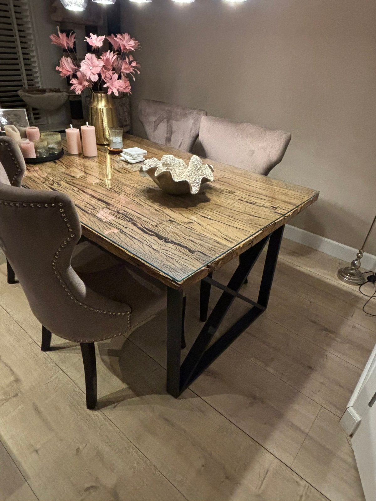 Eettafel sleeperwood eric kuster stijl, Ophalen, Gebruikt, 200 cm of meer, 50 tot 100 cm