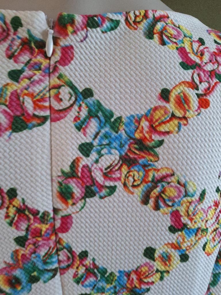 K-Design nieuwe crème gevoerde jurk met bloemen XXL, K-design, Wit, Maat 46/48 (XL) of groter, Ophalen of Verzenden